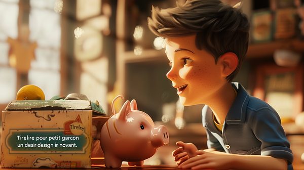 Tirelire pour petit garçon : misez sur un design innovant